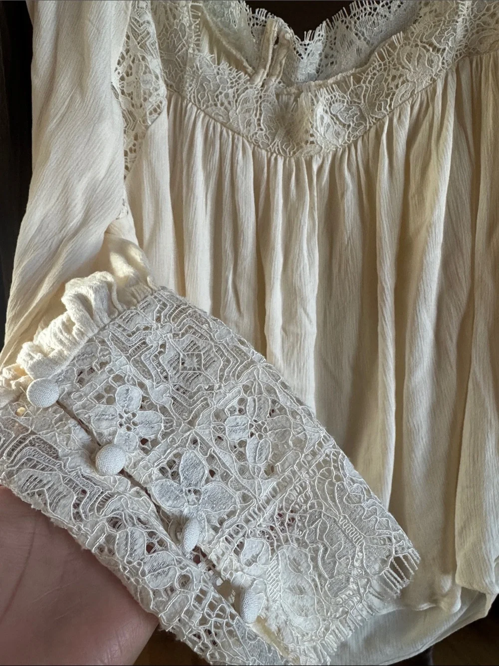 Free people Ivory Bohemian Top